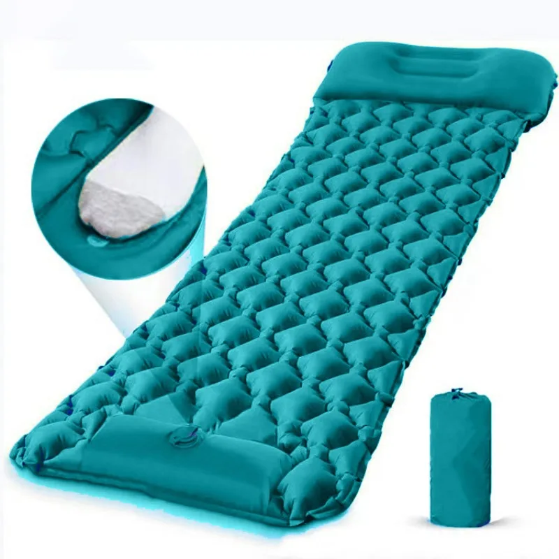 Inflatable Camping Sleeping Pad Pillow - Inflatable Camping Mat Air Mattress Sleeping