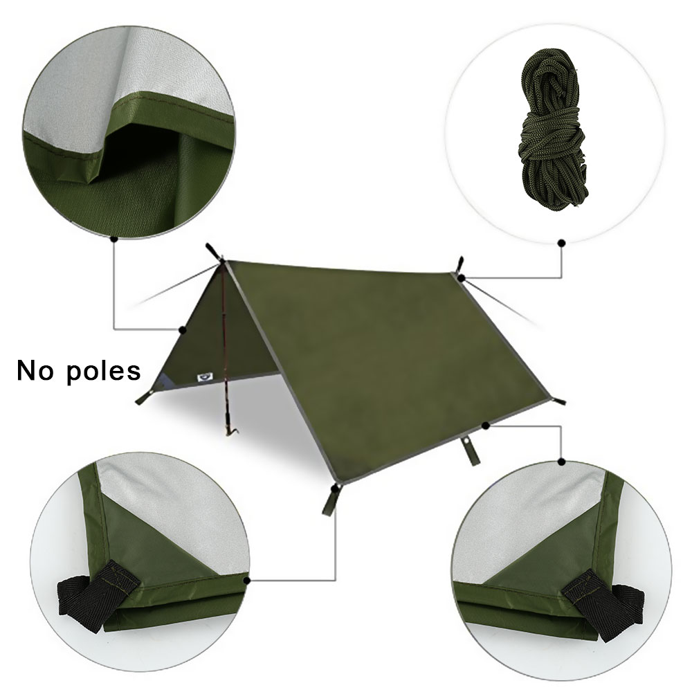 Hammock Rain Fly Tarp Waterproof 3X3M - For Beach Shade Outdoor Camping Hammock