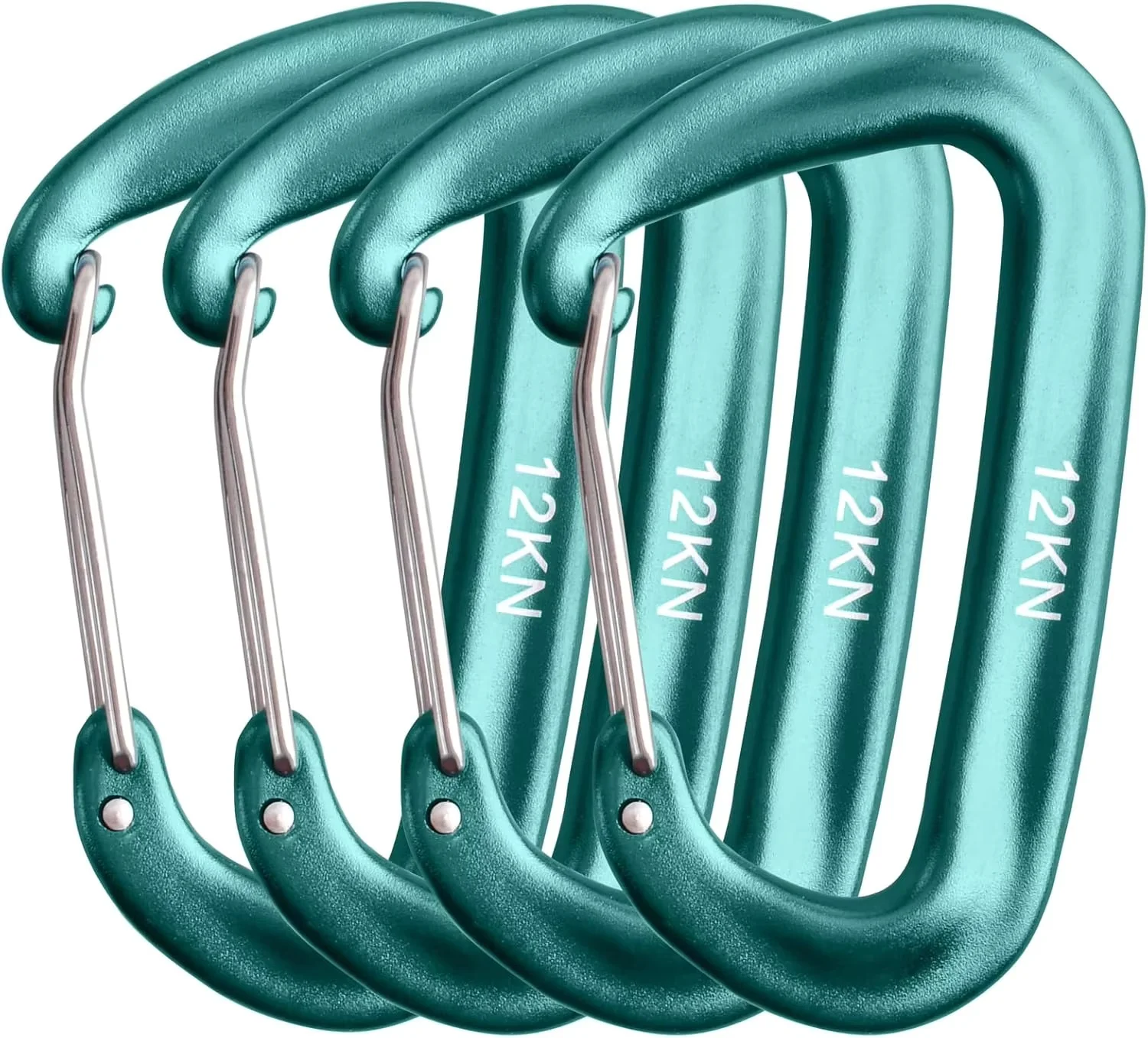 Carabiners Aluminum 12Kn Heavy Duty - 4PCS 12kN Carabiners Set D-type 8.5X5CM