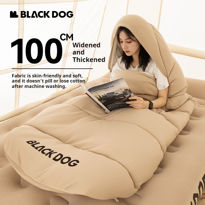 Sleeping Bag 4 Season Down Winter - BLACKDOG Single Cotton Sleeping Bag Hooded