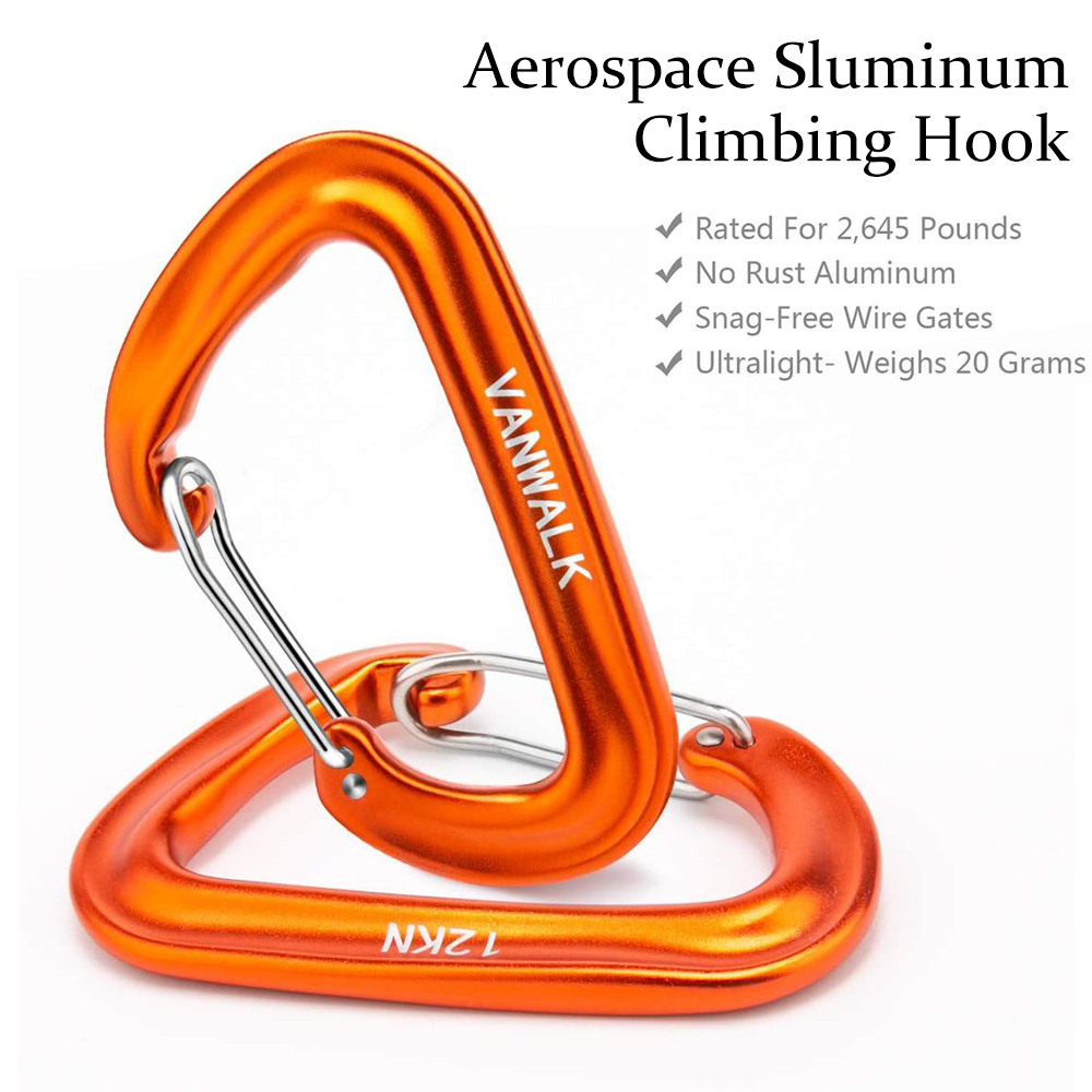 Carabiner Clips 2/5Pcs, 12KN D - đánh giá và giá Carabiners Aluminum 12Kn Heavy Duty