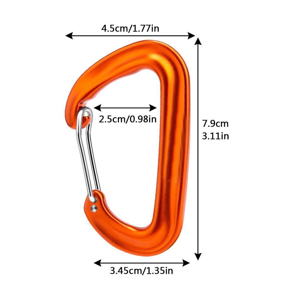 2/5Pcs D-Shaped Carabiner,12KN - đánh giá và giá Carabiners Aluminum 12Kn Heavy Duty