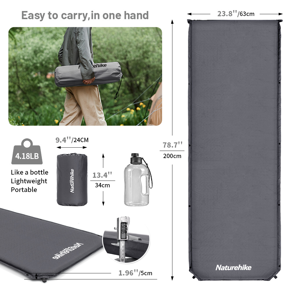 Naturehike Self-inflating Matt - đánh giá và giá Camping Air Mattress Built In Pump