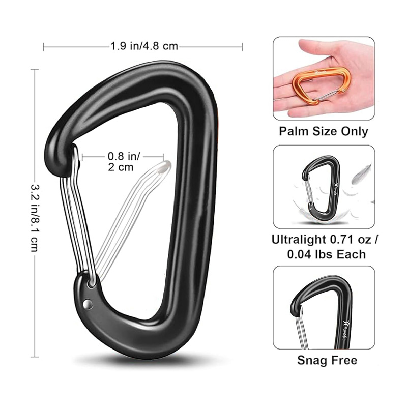 4Pcs Carabiner,12KN Heavy Duty - đánh giá và giá Carabiners Aluminum 12Kn Heavy Duty