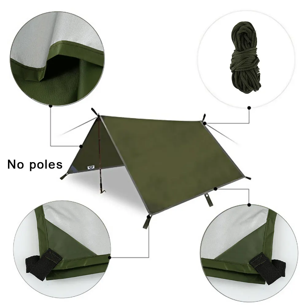 3x3m Awning Waterproof Sun She - đánh giá và giá Hammock Rain Fly Tarp Waterproof 3X3M