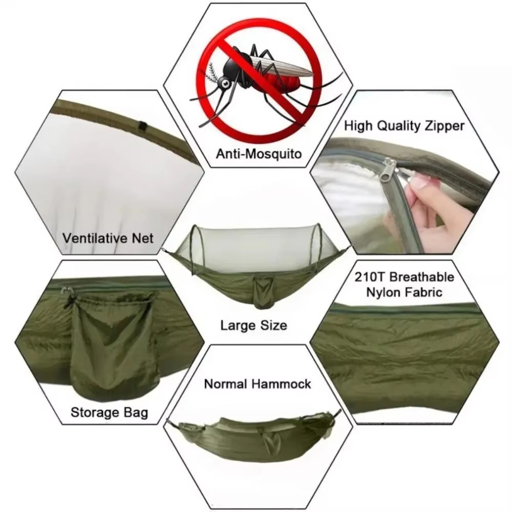Portable Nylon Parachute Fabri - đánh giá và giá Double Hammock Portable Parachute Nylon