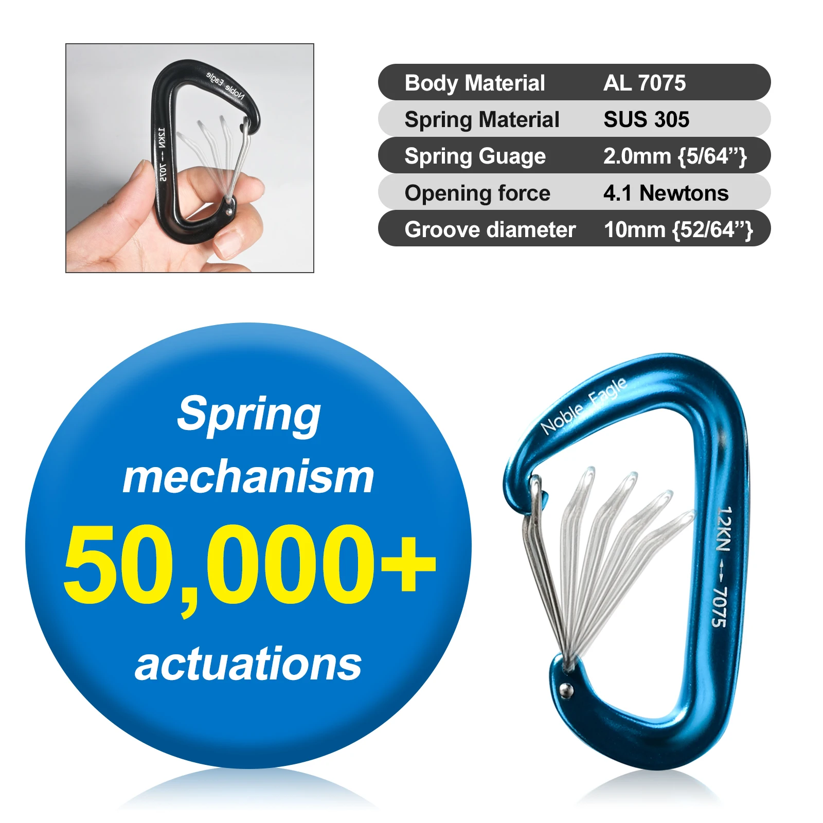 6PCS 12kN Aluminum D Ring Cara - đánh giá và giá Carabiners Aluminum 12Kn Heavy Duty