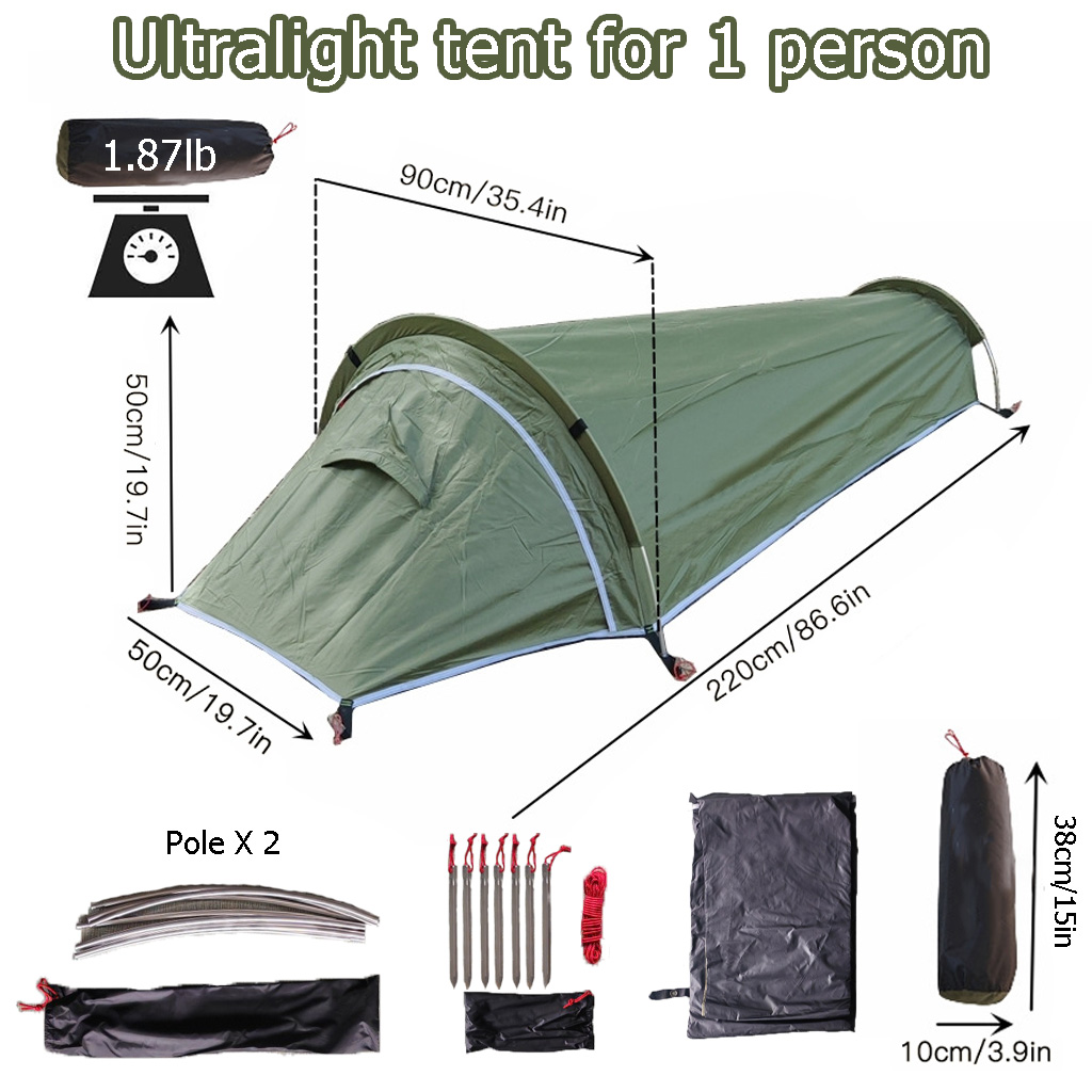 Free Shipping-Ultralight Tent  - đánh giá và giá Ultralight Bivy Tent 1 Person Waterproof