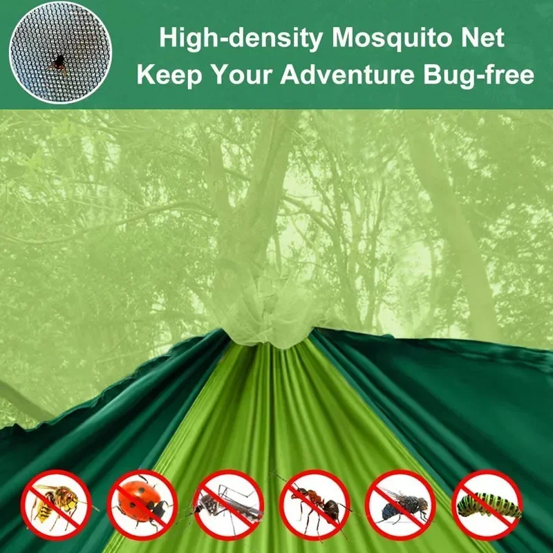 Camping Hammock with Net, Ligh - đánh giá và giá Double Hammock Portable Parachute Nylon