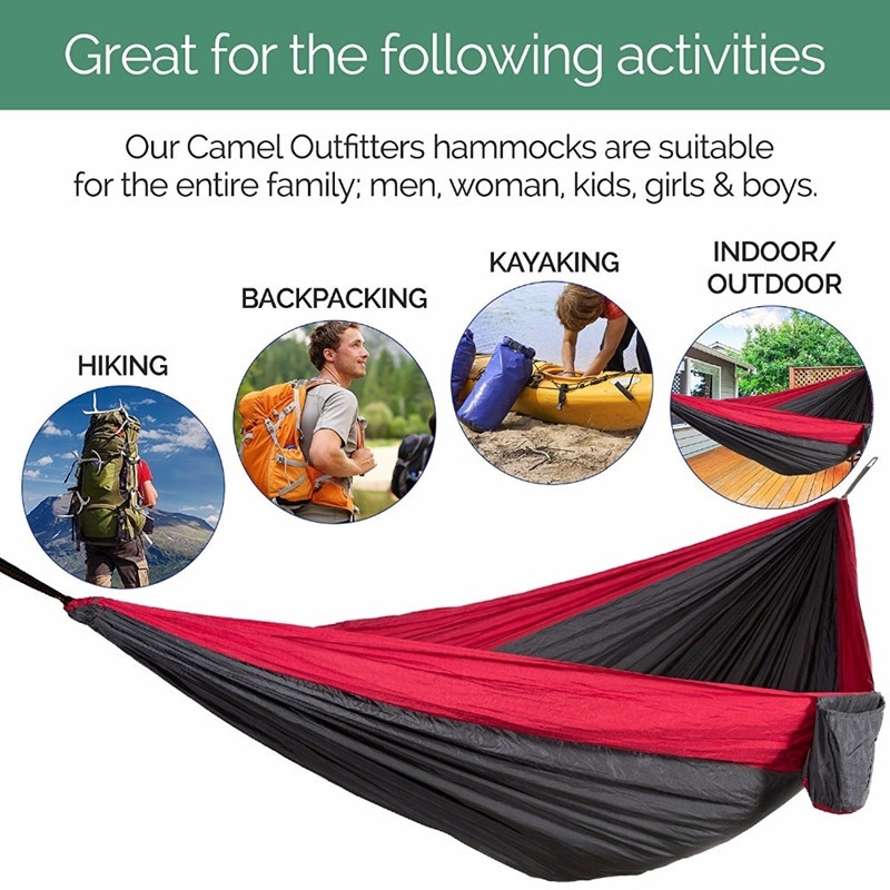 270x140cm Portable Hammocks Ny - đánh giá và giá Double Hammock Portable Parachute Nylon