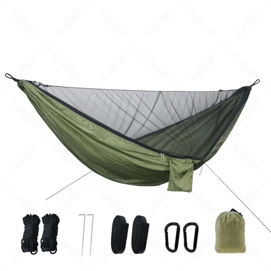 Portable Double Hammock with M - đánh giá và giá Double Hammock Portable Parachute Nylon