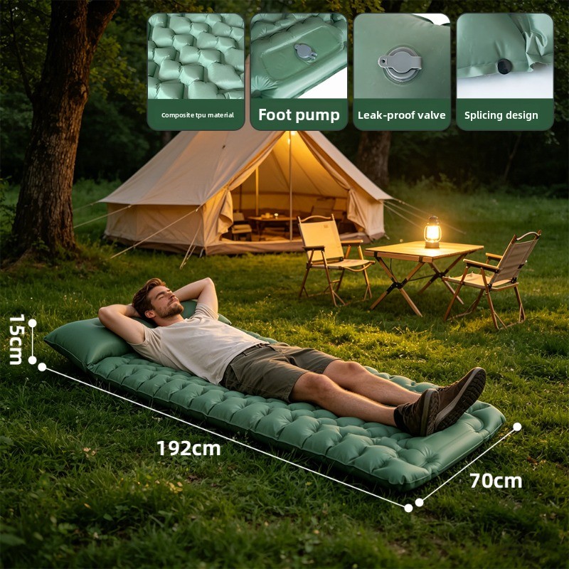 Foot Press Automatic Inflatabl - đánh giá và giá Inflatable Camping Sleeping Pad Pillow