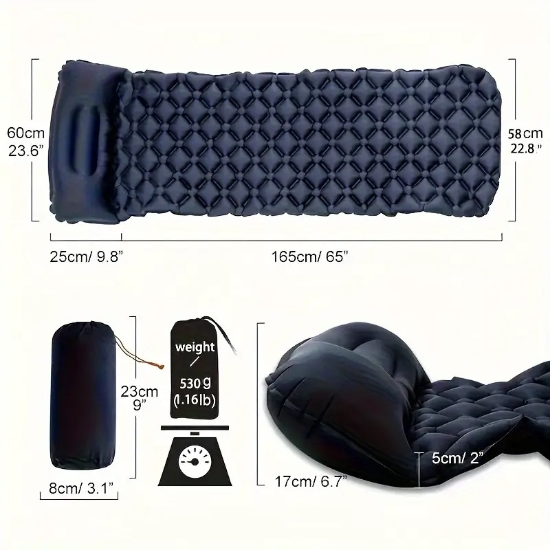 Outdoor Camping Sleeping Pad F - đánh giá và giá Inflatable Camping Sleeping Pad Pillow