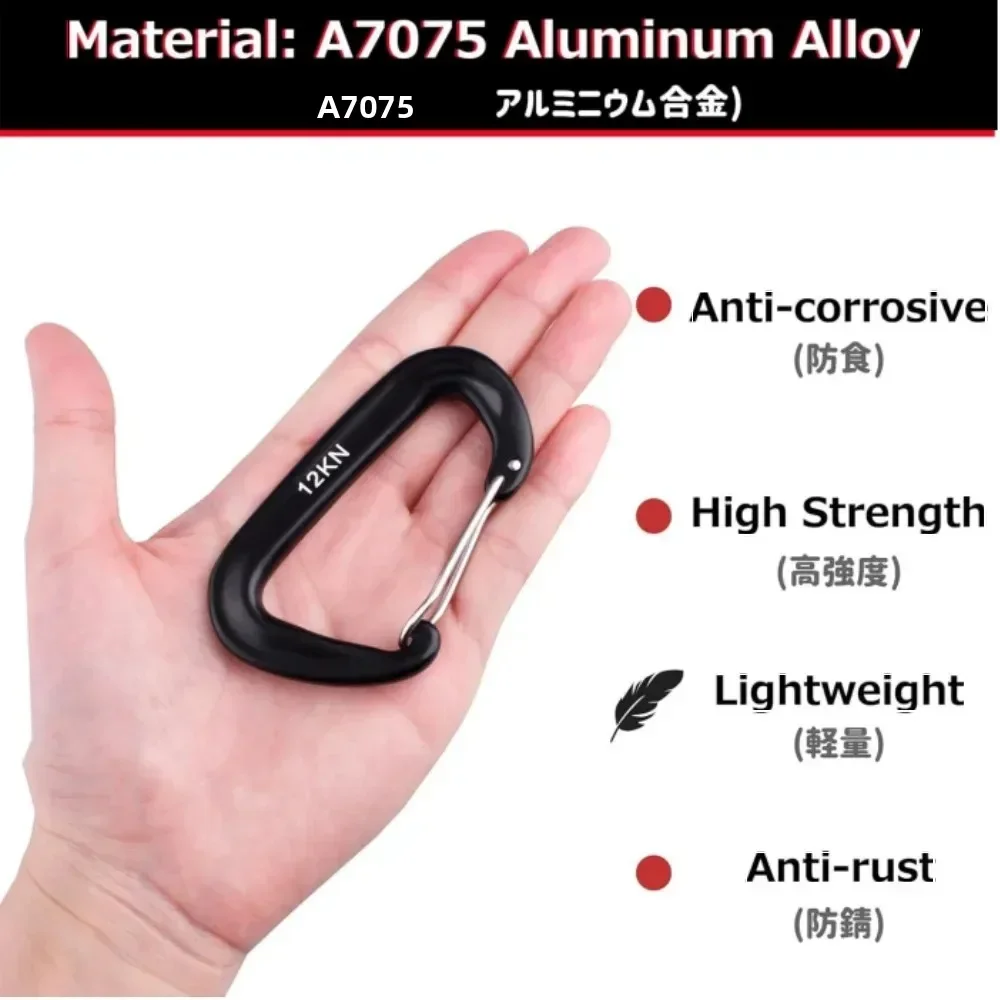 4PCS 12kN Carabiners Set D-typ - đánh giá và giá Carabiners Aluminum 12Kn Heavy Duty