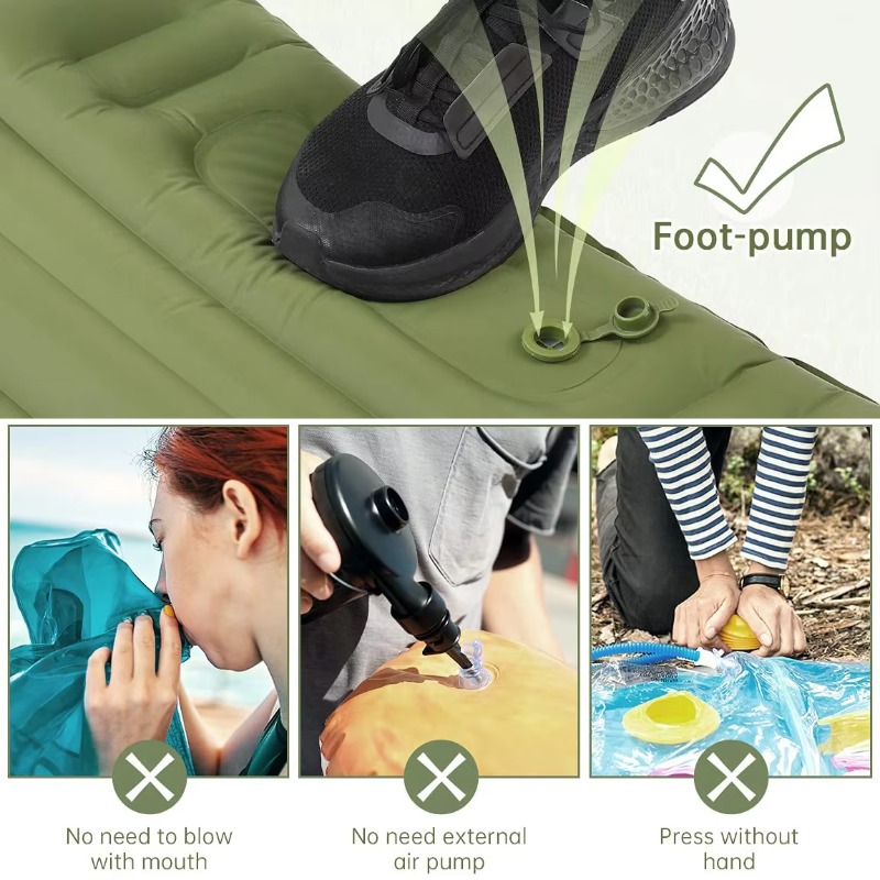 Airo Sleeping Pad With Pillow  - đánh giá và giá Inflatable Camping Sleeping Pad Pillow