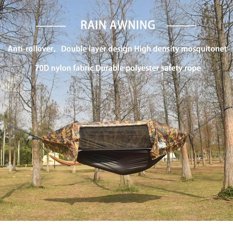 3-in-1 Tunnel Mosquito Net Ham - đánh giá và giá Camping Hammock With Mosquito Net Rainfly