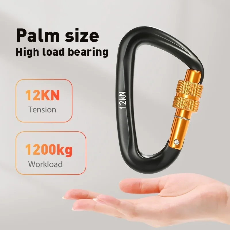 12KN D-Type Heavy Duty Screw L - đánh giá và giá Carabiners Aluminum 12Kn Heavy Duty