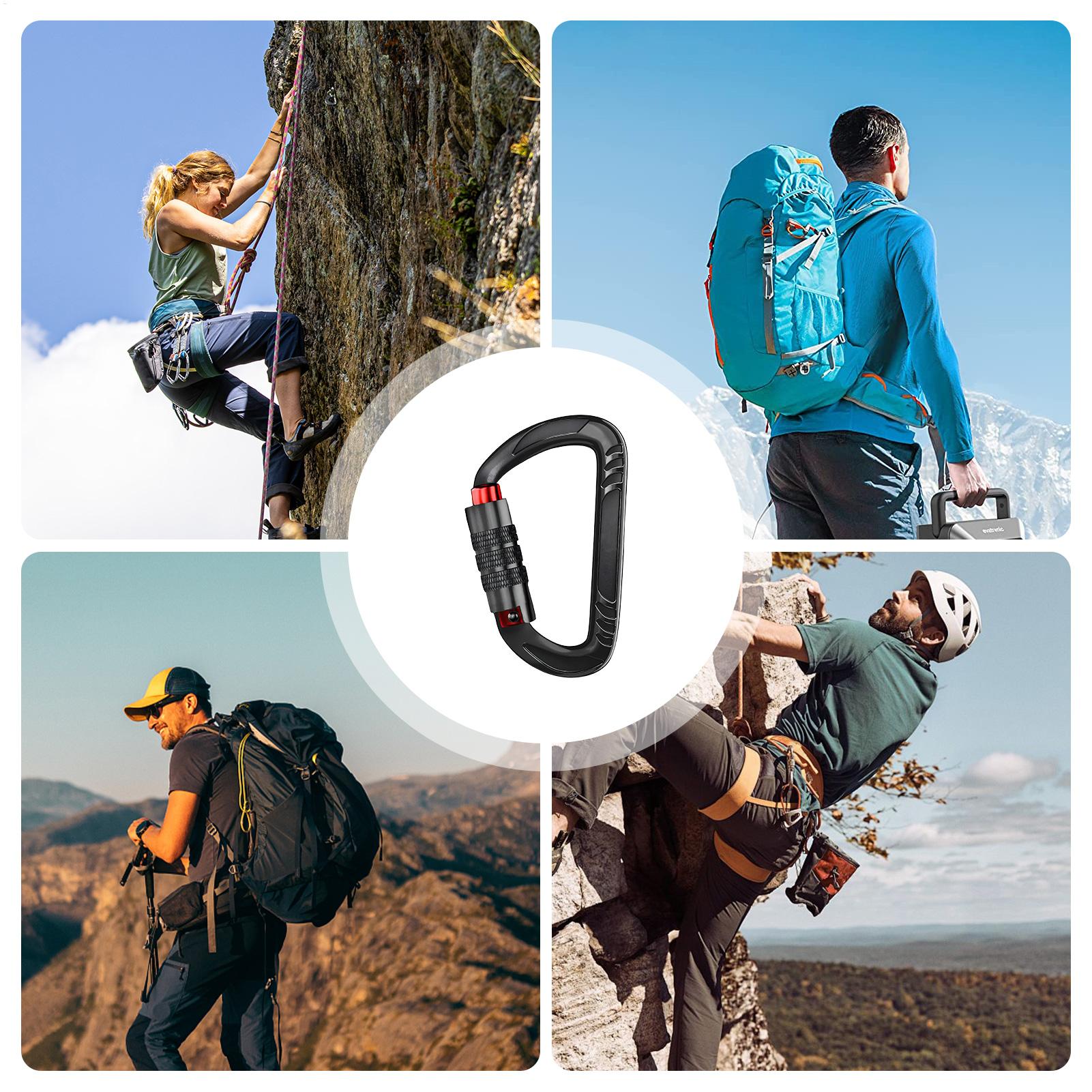 Carabiner Clip 12KN Load-Beari - đánh giá và giá Carabiners Aluminum 12Kn Heavy Duty