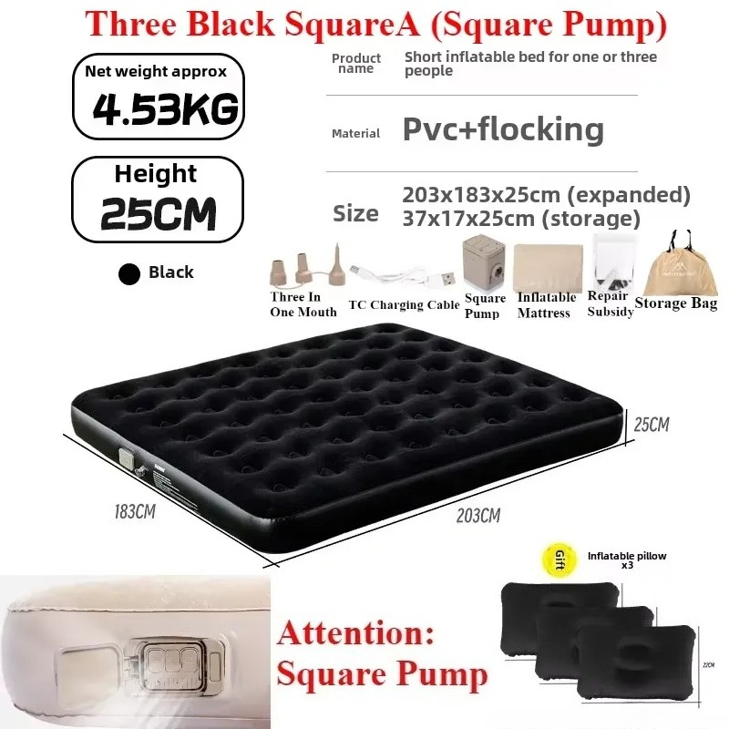 Inflatable Air Mattress Built- - đánh giá và giá Camping Air Mattress Built In Pump