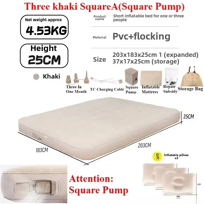 Inflatable Air Mattress Built- - đánh giá và giá Camping Air Mattress Built In Pump