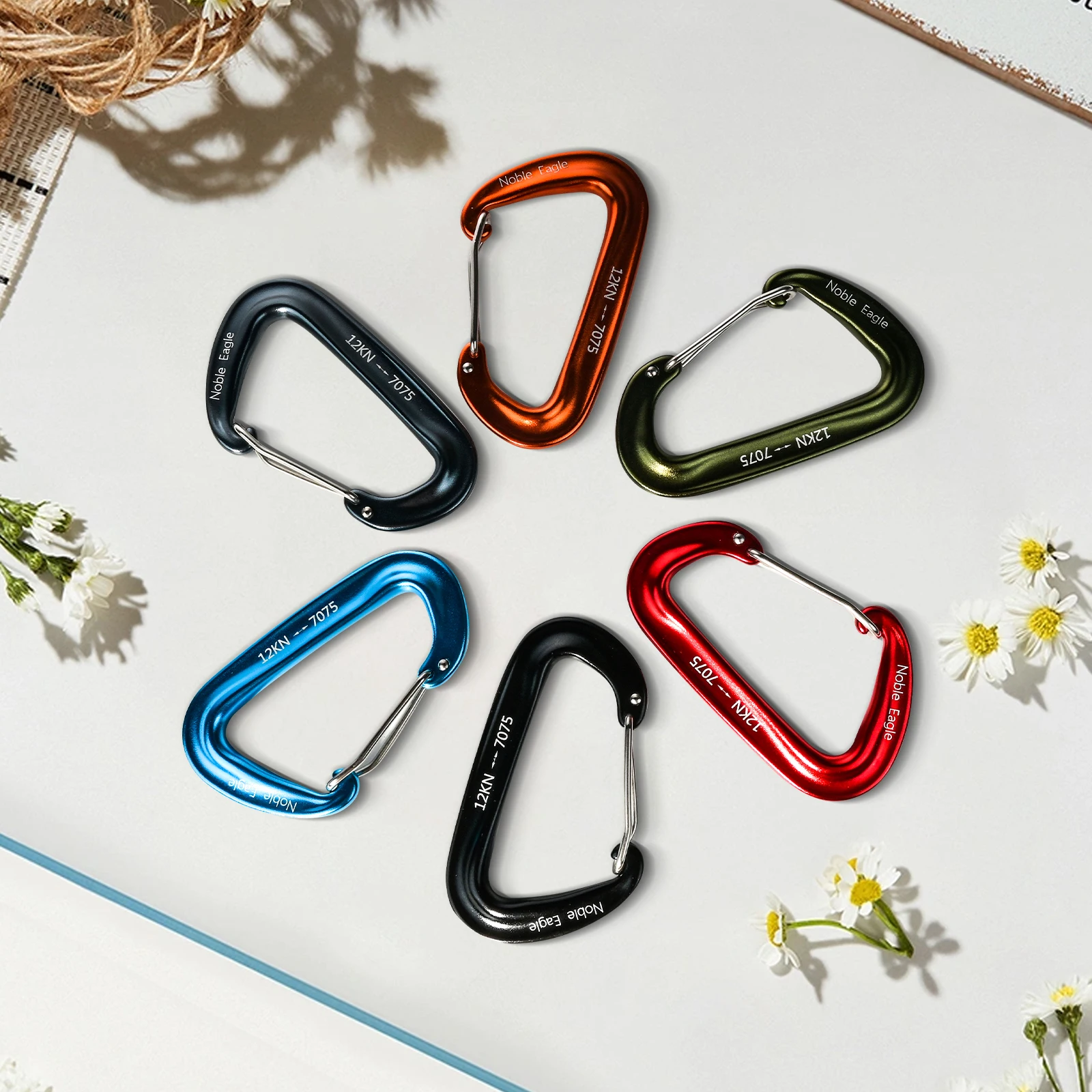 6PCS 12kN Aluminum D Ring Cara - đánh giá và giá Carabiners Aluminum 12Kn Heavy Duty