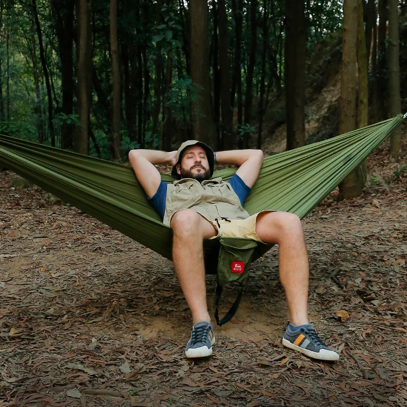 Portable Nylon Camping Hammock - đánh giá và giá Double Hammock Portable Parachute Nylon