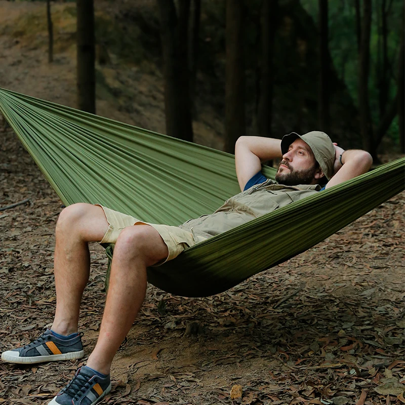 Portable Nylon Camping Hammock - đánh giá và giá Double Hammock Portable Parachute Nylon