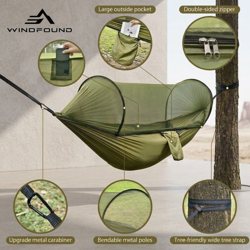 Ultralight Camping Hammock wit - đánh giá và giá Double Hammock Portable Parachute Nylon