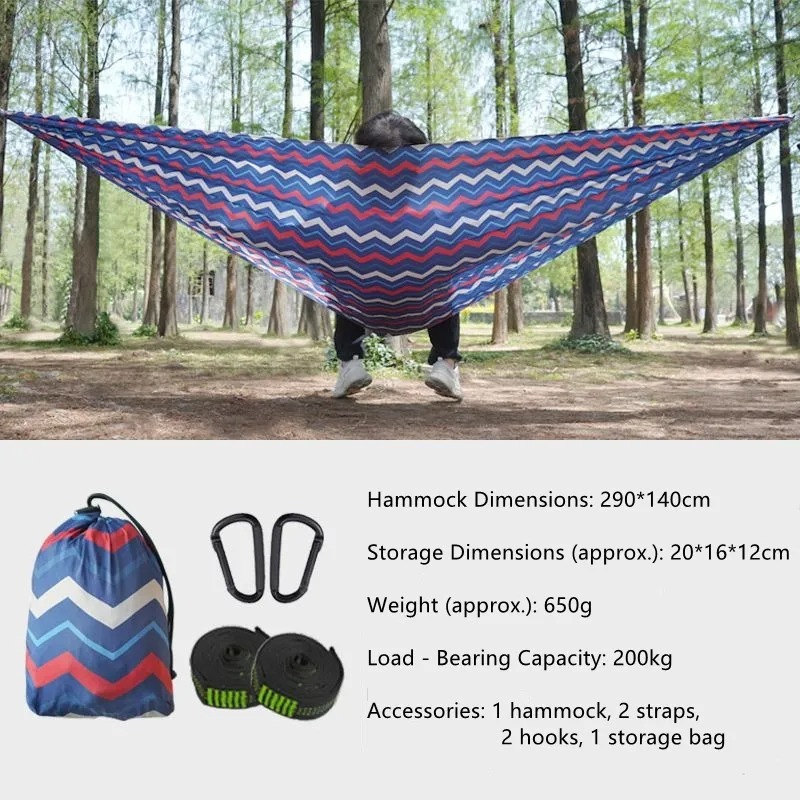 Patterned Parachute Camping Ha - đánh giá và giá Double Hammock Portable Parachute Nylon