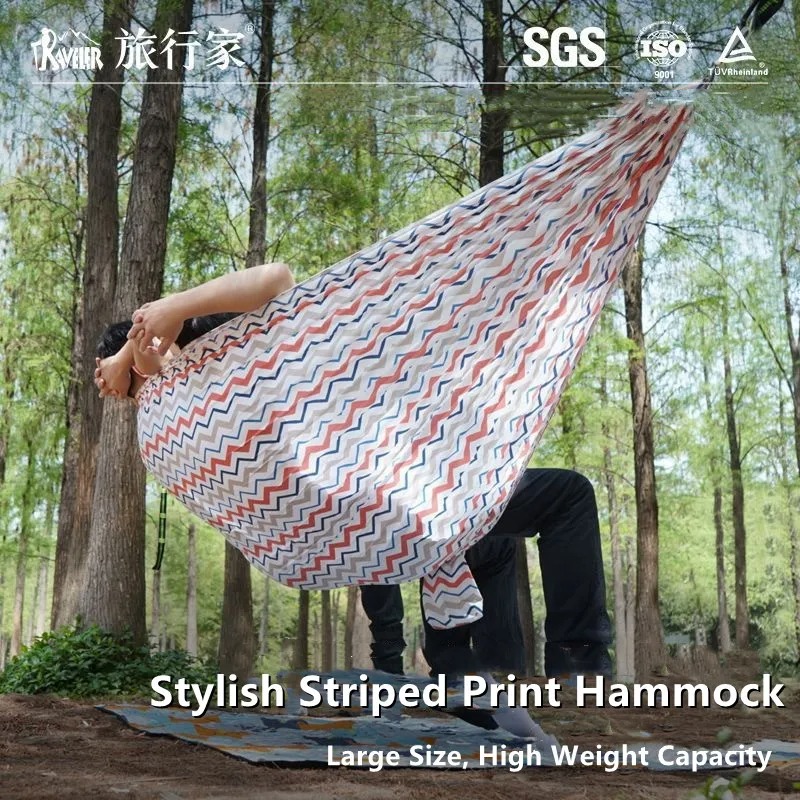 Patterned Parachute Camping Ha - đánh giá và giá Double Hammock Portable Parachute Nylon