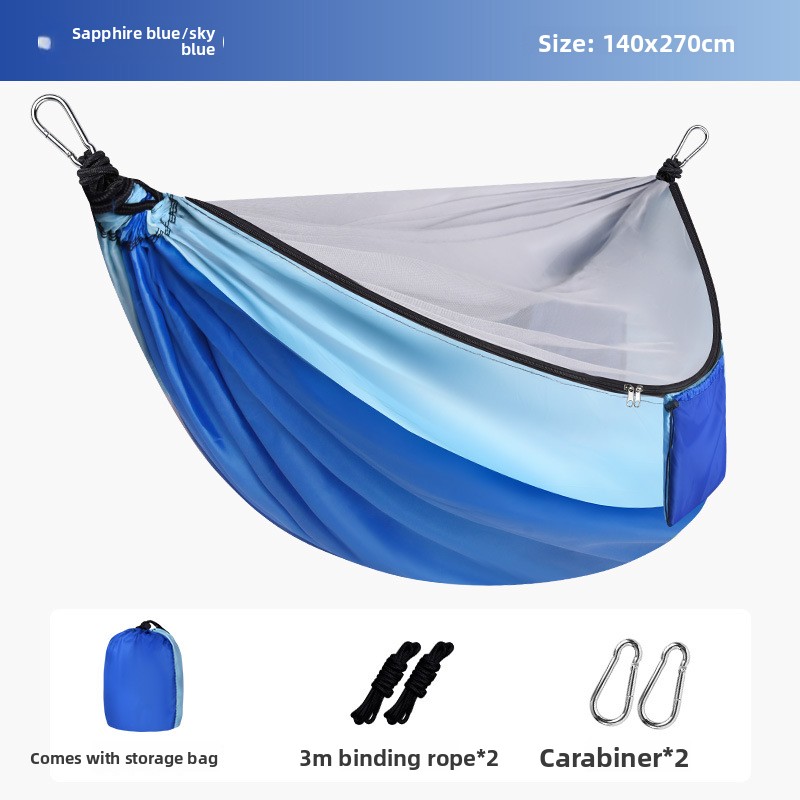 Portable Double-color Outdoor  - đánh giá và giá Double Hammock Portable Parachute Nylon