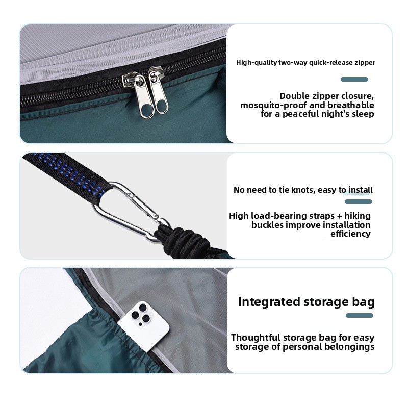 Portable Double-color Outdoor  - đánh giá và giá Double Hammock Portable Parachute Nylon