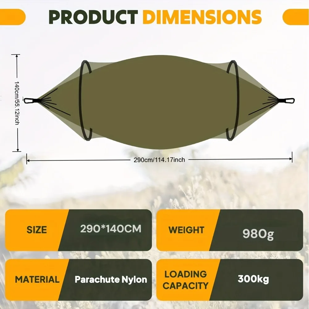 Portable Single Double Camping - đánh giá và giá Double Hammock Portable Parachute Nylon