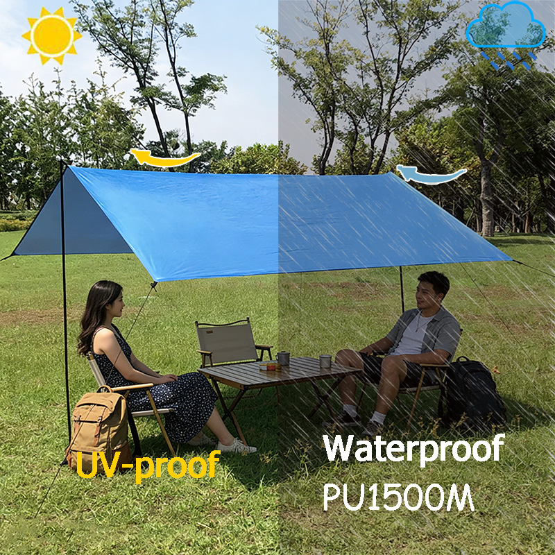 3x3m Camping Tarp, Waterproof  - đánh giá và giá Hammock Rain Fly Tarp Waterproof 3X3M