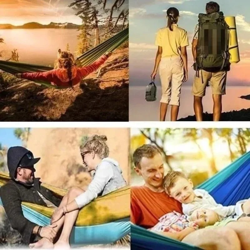 Single double recreational par - đánh giá và giá Double Hammock Portable Parachute Nylon