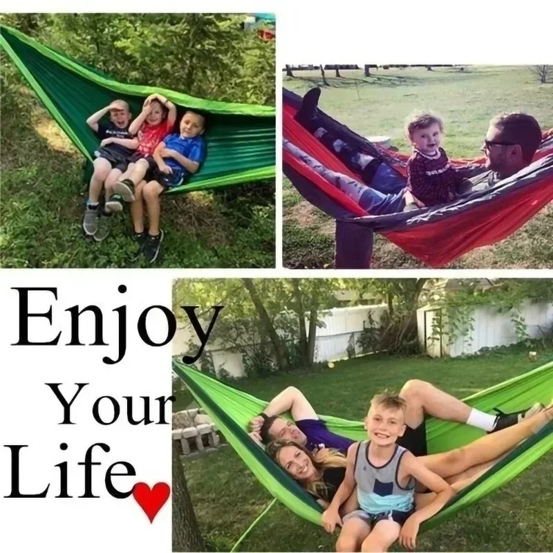 Single double recreational par - đánh giá và giá Double Hammock Portable Parachute Nylon