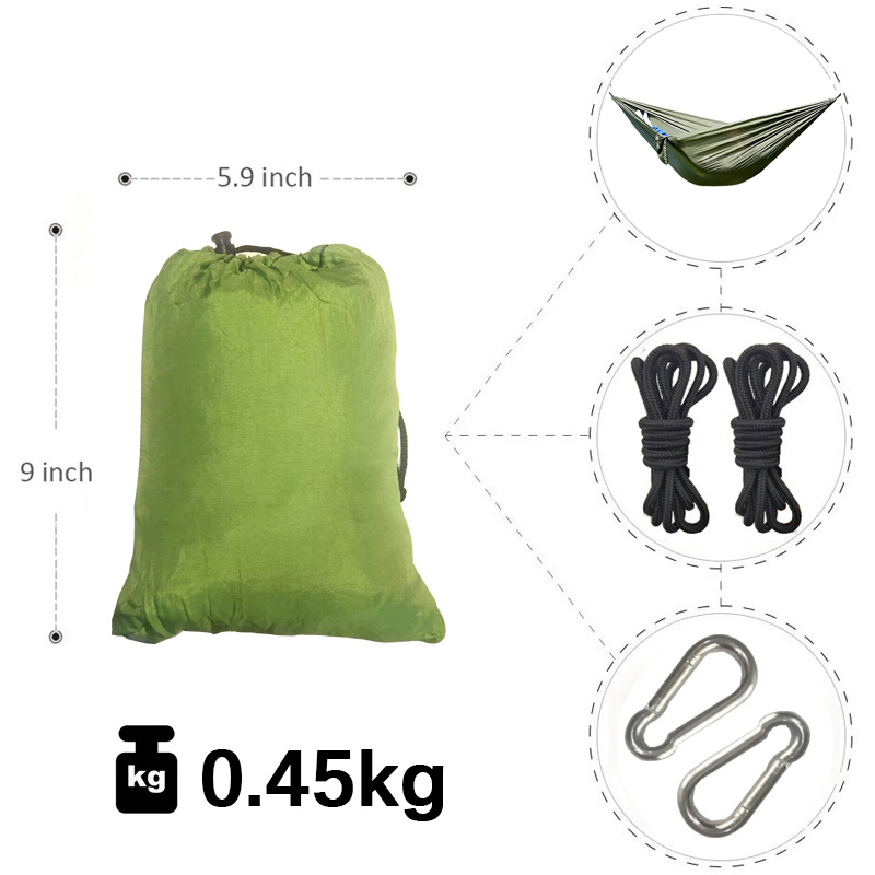 30 KN Quay Treo Phụ Kiện-Đầm X - đánh giá và giá Double Hammock Portable Parachute Nylon